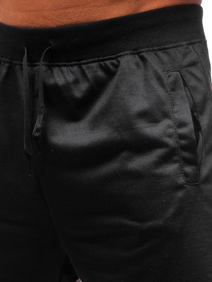 Pantaloncini corti di tuta da uomo neri Bolf DK01