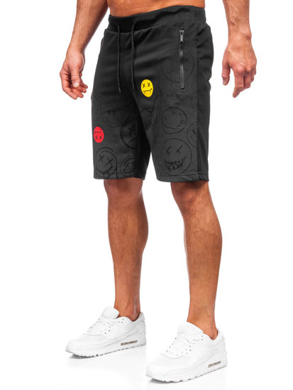 Pantaloncini corti di tuta da uomo neri Bolf HS7197