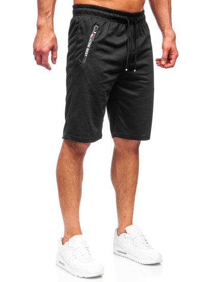 Pantaloncini corti di tuta da uomo neri Bolf JX503