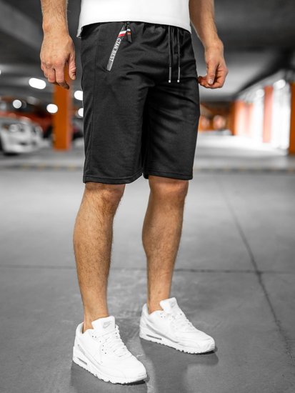 Pantaloncini corti di tuta da uomo neri Bolf JX503