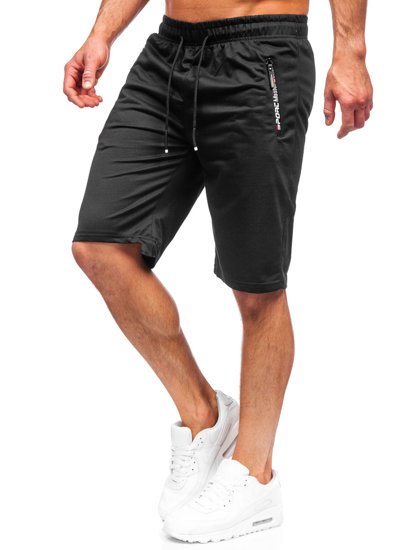 Pantaloncini corti di tuta da uomo neri Bolf JX512