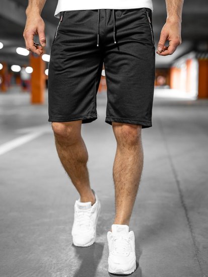 Pantaloncini corti di tuta da uomo neri Bolf JX512