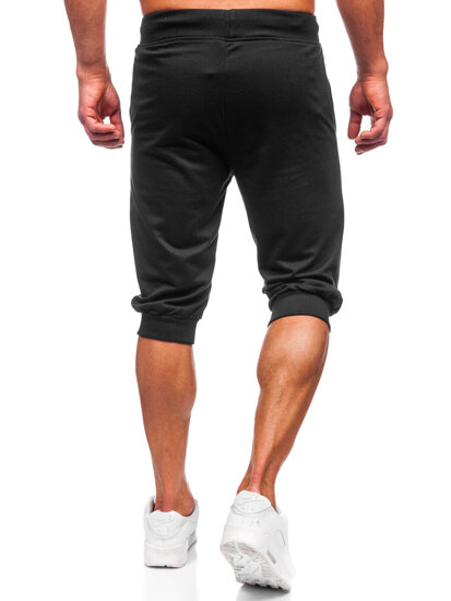 Pantaloncini corti di tuta da uomo neri Bolf K10002