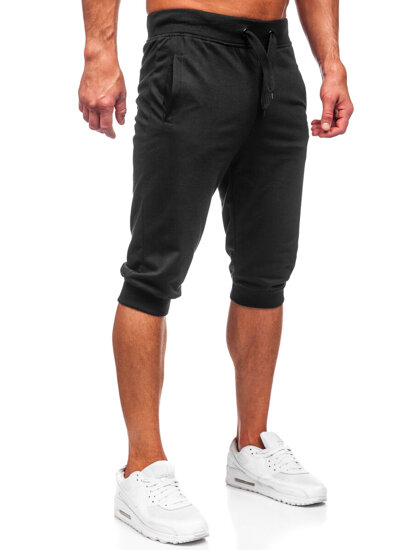 Pantaloncini corti di tuta da uomo neri Bolf K10002