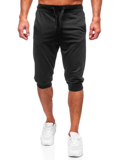 Pantaloncini corti di tuta da uomo neri Bolf K10002