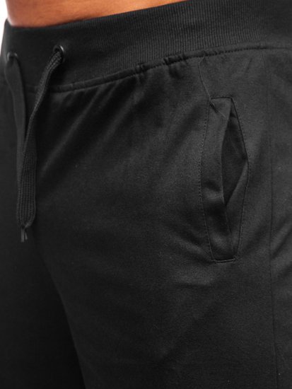 Pantaloncini corti di tuta da uomo neri Bolf K10003