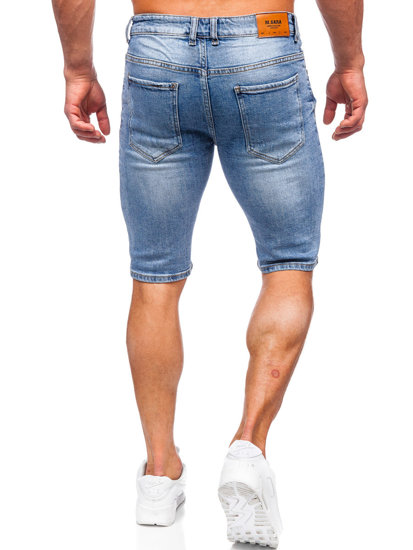 Pantaloncini corti in jeans da uomo azzurri Bolf KG3916