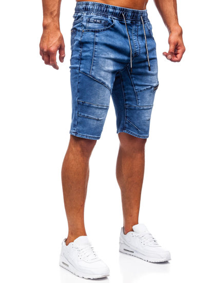 Pantaloncini corti in jeans da uomo blu Bolf KG3600-3