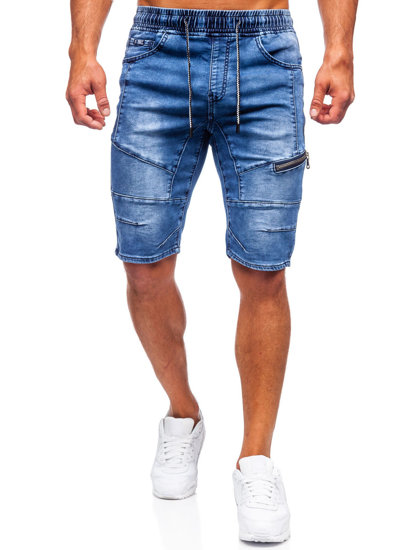 Pantaloncini corti in jeans da uomo blu Bolf KG3600-3