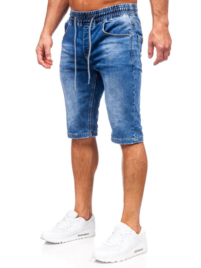 Pantaloncini corti in jeans da uomo blu Bolf KR1505