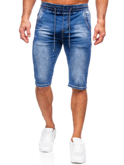 Pantaloncini corti in jeans da uomo blu Bolf KR1539