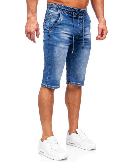 Pantaloncini corti in jeans da uomo blu Bolf KR1539