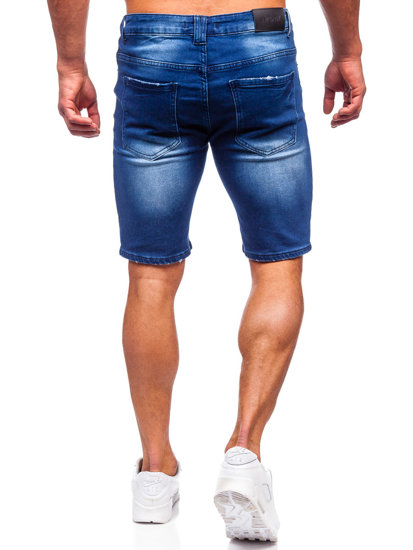 Pantaloncini corti in jeans da uomo blu Bolf MP0061BS