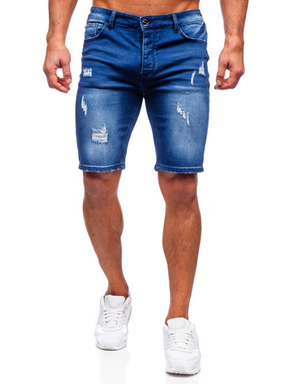 Pantaloncini corti in jeans da uomo blu Bolf MP0061BS