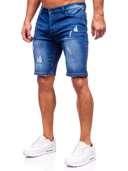 Pantaloncini corti in jeans da uomo blu Bolf MP0061BS