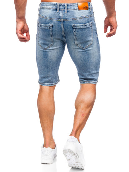 Pantaloncini corti in jeans da uomo celesti Bolf KG3932