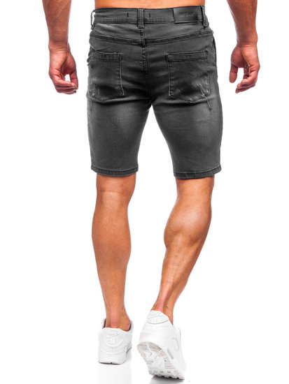 Pantaloncini corti in jeans da uomo grigi Bolf MP0036G