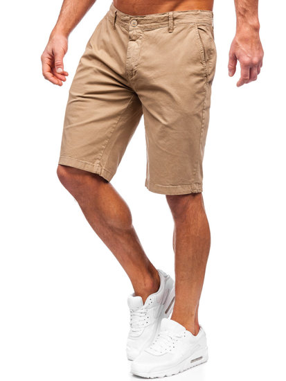 Pantaloncini corti in tessuto da uomo cammello Bolf JX7511