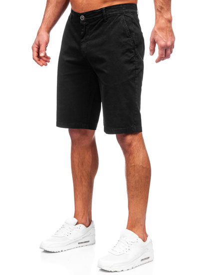 Pantaloncini corti in tessuto da uomo neri Bolf JX7511