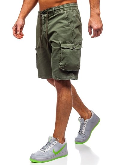 Pantaloncini corti tipo cargo da uomo Khaki Bolf 5011