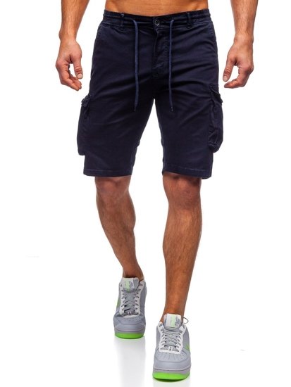 Pantaloncini corti tipo cargo da uomo blu Bolf 5011