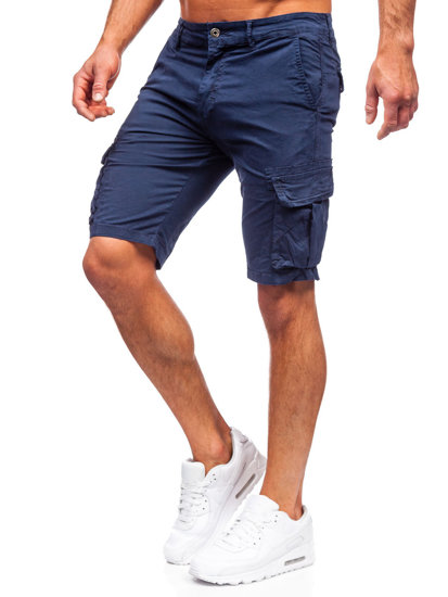 Pantaloncini corti tipo cargo da uomo blu Bolf YF2221