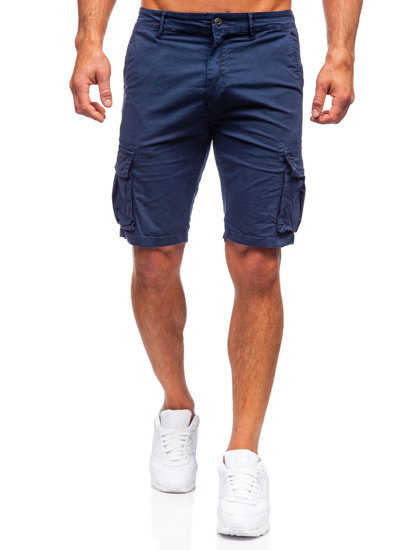 Pantaloncini corti tipo cargo da uomo blu Bolf YF2221