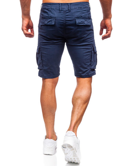 Pantaloncini corti tipo cargo da uomo blu Bolf YF2225