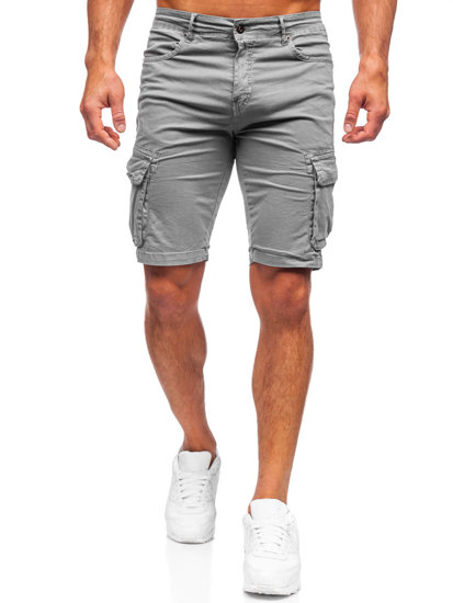 Pantaloncini corti tipo cargo da uomo grigi Bolf YF2219