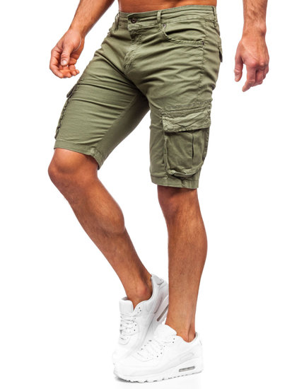 Pantaloncini corti tipo cargo da uomo verdi Bolf YF2219