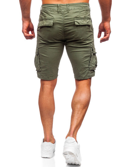 Pantaloncini corti tipo cargo da uomo verdi Bolf YF2225