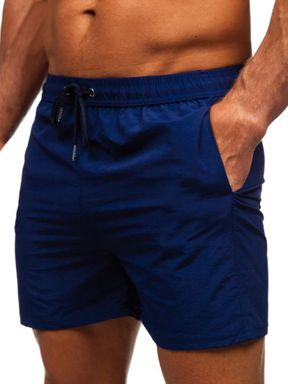 Pantaloncini da bagno da uomo blu Bolf XL018