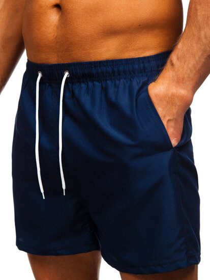 Pantaloncini da bagno da uomo blu Bolf XL020