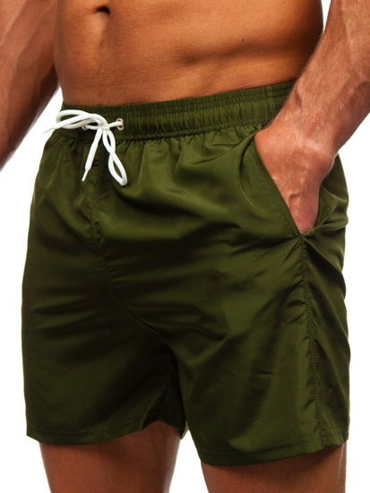 Pantaloncini da bagno da uomo khaki Bolf XL019