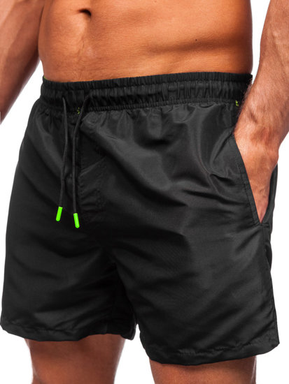 Pantaloncini da bagno da uomo neri Bolf 7729