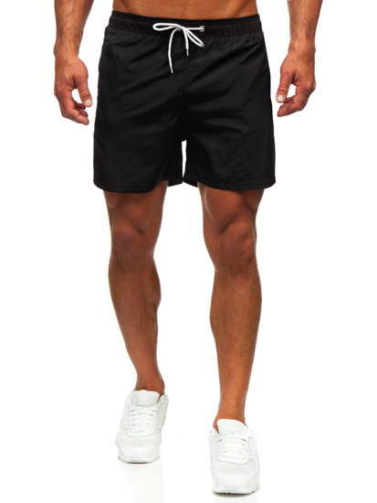 Pantaloncini da bagno da uomo neri Bolf XL019