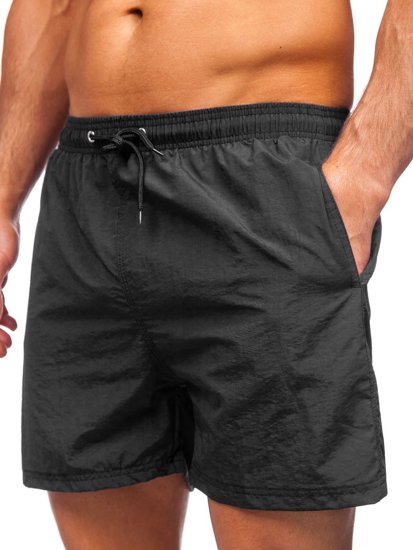 Pantaloncini da bagno da uomo neri Bolf YW07003