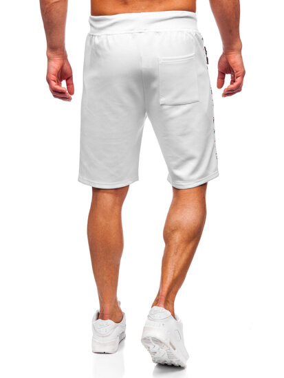 Pantaloncini da tuta da uomo bianco Bolf 8K1119