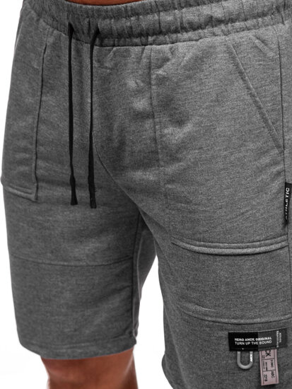 Pantaloncini da tuta da uomo grafite Bolf JX609