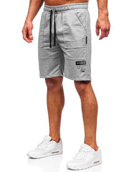 Pantaloncini da tuta da uomo grigio Bolf JX609