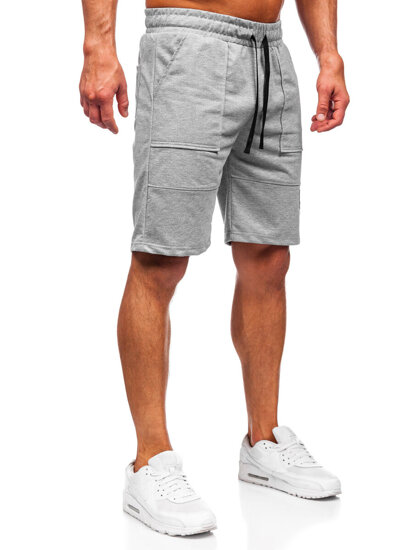 Pantaloncini da tuta da uomo grigio Bolf JX609