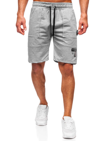 Pantaloncini da tuta da uomo grigio Bolf JX609