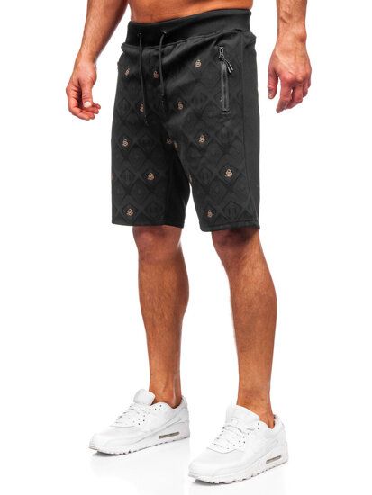 Pantaloncini da tuta da uomo nero Bolf 8K1121