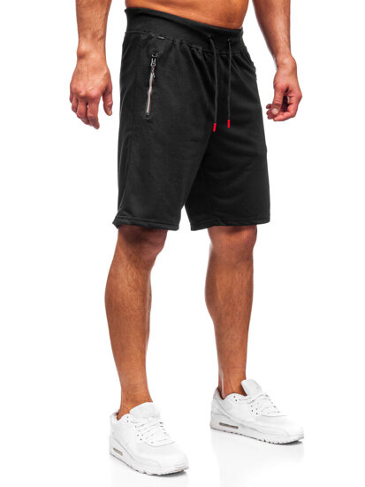 Pantaloncini da tuta da uomo nero Bolf 8K287