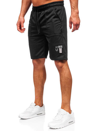 Pantaloncini da tuta da uomo nero Bolf JX609