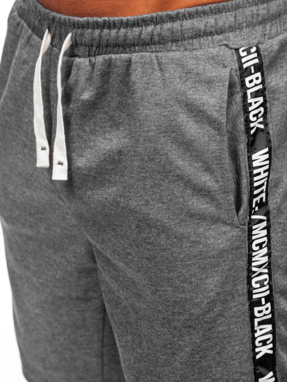 Pantaloncini di tuta da uomo grafite Bolf 8K933