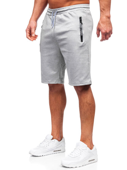 Pantaloncini di tuta da uomo grigi Bolf 8K200