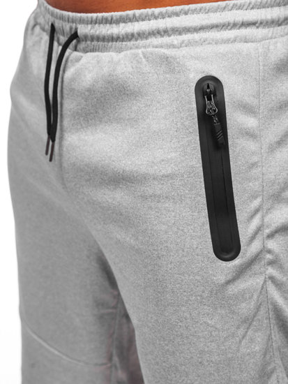 Pantaloncini di tuta da uomo grigi Bolf 8K929