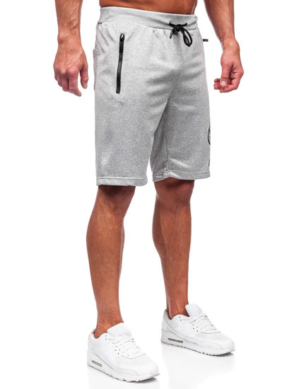 Pantaloncini di tuta da uomo grigi Bolf HS7195