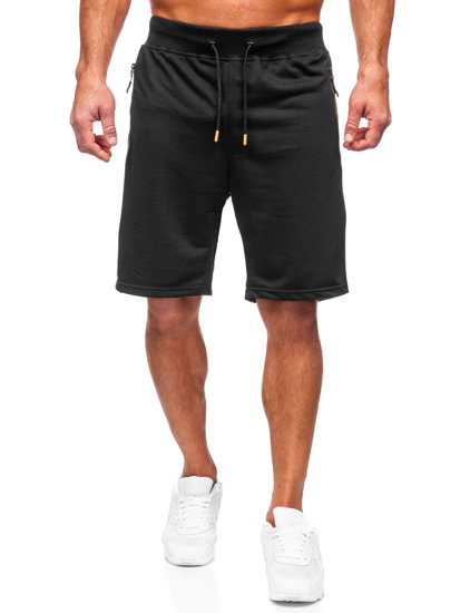 Pantaloncini di tuta da uomo neri Bolf 8K295